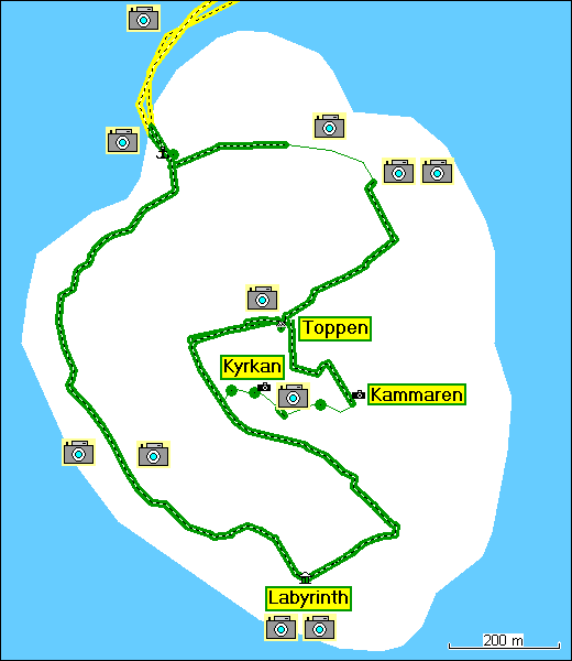 [ karte mit wanderung auf bla jungfrun ]