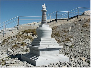 Tibet monument at the top of mont Saentis