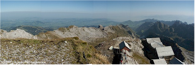Panorama looking from top of mount Saentis towards north