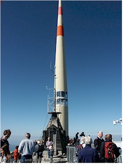 Meteo station and antenna pylon on top of mount Saentis