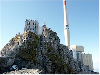 Buildings on top of mount Saentis