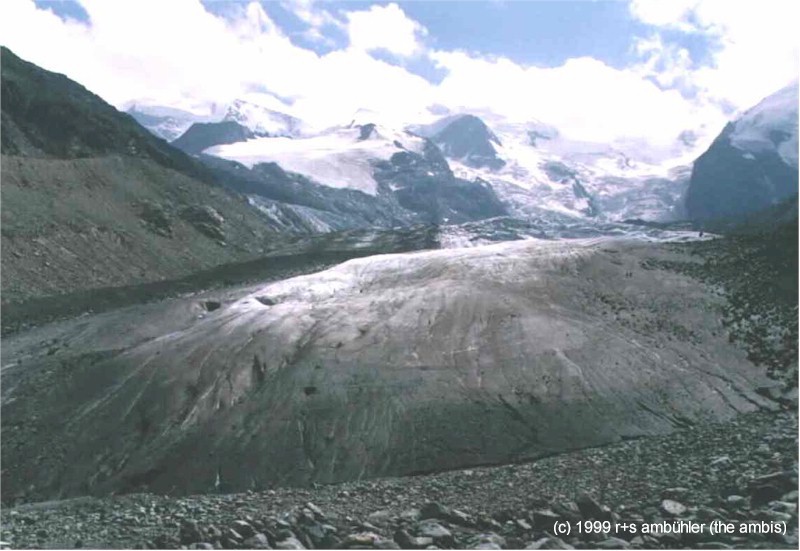 View of the Morteratsch glacier