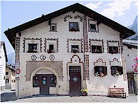 House decorated with coloured bricks