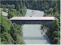 Wooden covered bridge