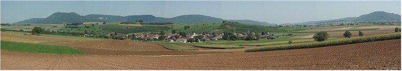 Panoramic view of Oberhallau and vicinity