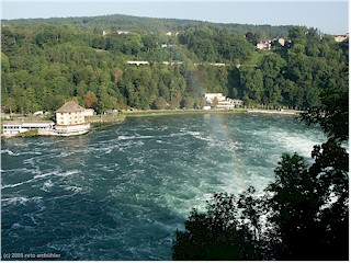 Castle "Woerth" at the basin below the Rheinfall