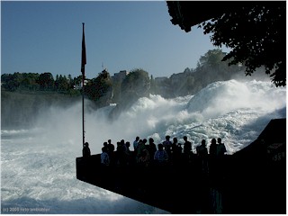 Outlook "Kaenzeli" at the southern shore of the Rheinfall