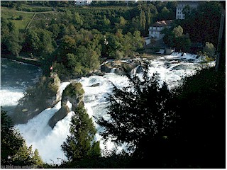 Overlooking the Rheinfall from the southern shore (canton Zuerich)