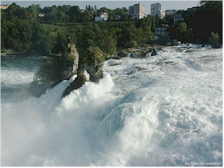 Overlooking the Rheinfall from the southern shore (canton Zuerich)