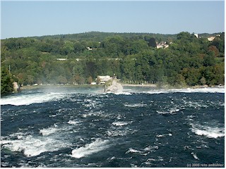 Rheinfall seen from the railway bridge