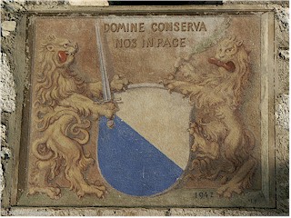 Epigraph on the tower of castle "Laufen"