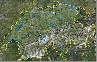 Location of the Library Werner Oechslin, Einsiedeln, Schwyz