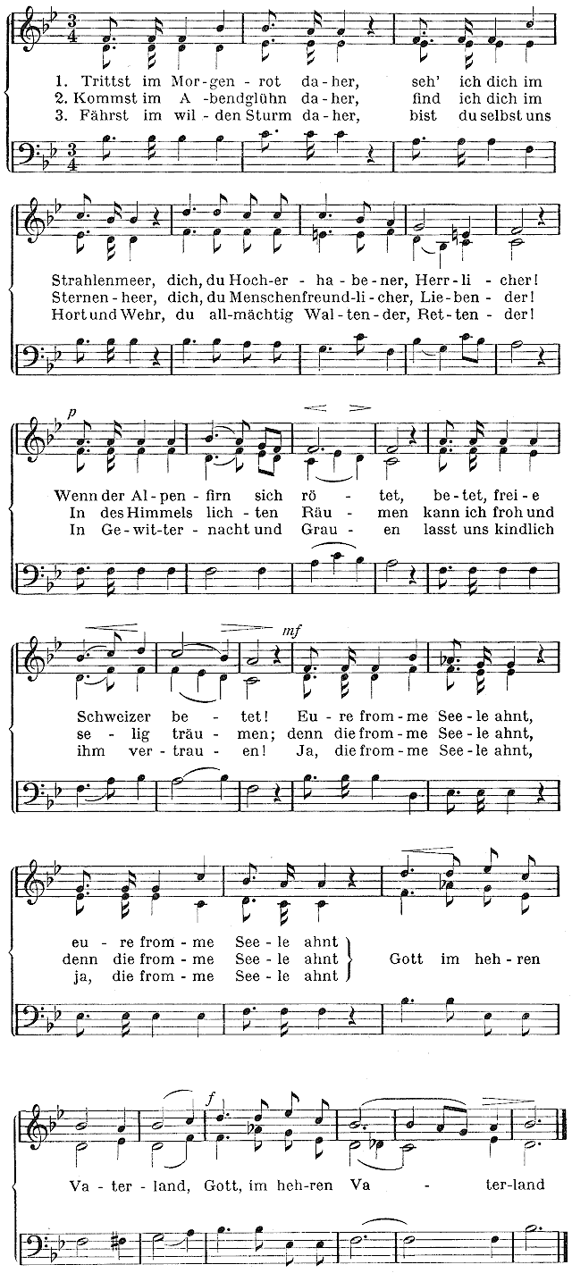 Click to listen to the Swiss anthem