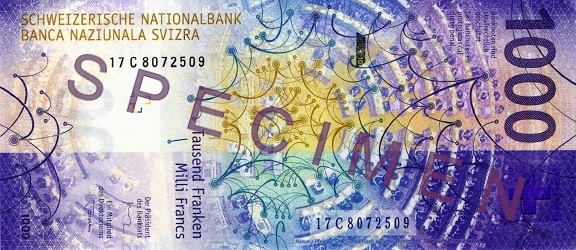 CHF1000 bill back