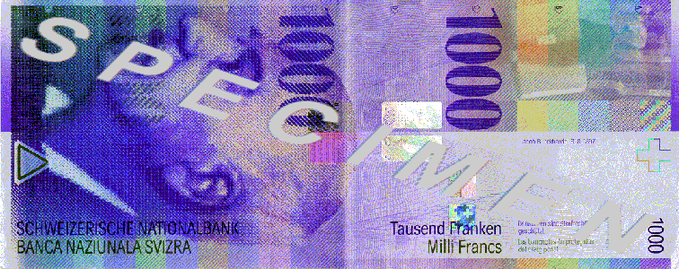 CHF 1000 bill front