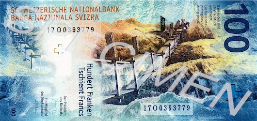 CHF100 bill back