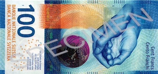 CHF100 bill front