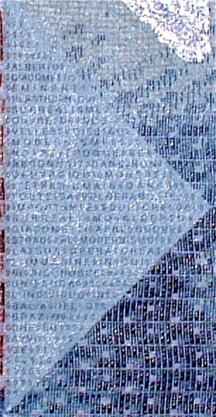 micro imprint on the front of the CHF 100 bill
