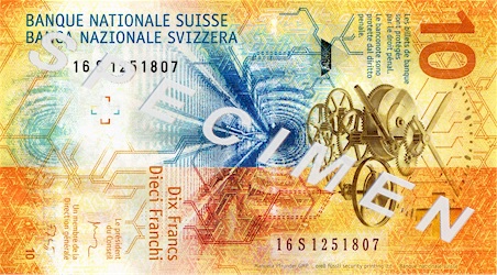 CHF10 bill back