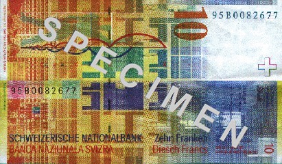 CHF10 bill back