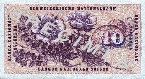 CHF10 bill back