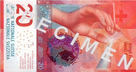 CHF20 bill front