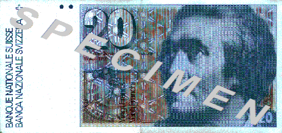 CHF20 bill front