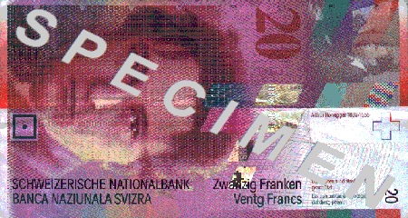CHF20 bill front
