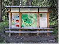 Posted information including a map and an excerpt of the park rules