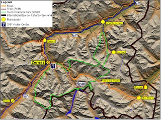 Boundary of the Swiss National Park