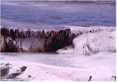 Detail einer Sinter-Terrasse bei Mammoth Hot Springs im Yellowstone NP