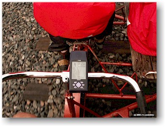 lenkstange einer draisine mit GPS GARMIN eMap
