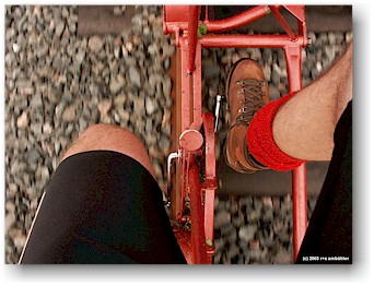 tretlager und pedalen einer draisine