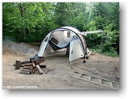 [ unser zelt auf dem canoe-camp nummer 12 ]