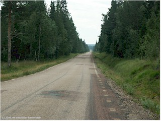 [ einsame strasse in mittelschweden ]
