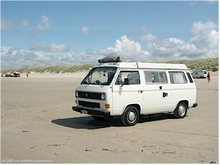 unser "jogi" auf dem sandstrand bei vejers strand, DK