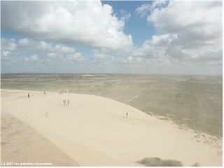 aufgewirbelter sand ber den dnen bei blbjerg, DK