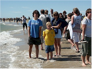 daniel, mathias und susanne bei skagen am "nordkapp von dnemark"