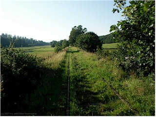 schnurgerades gleis durchs freie feld