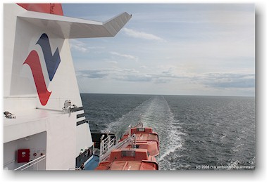 blick zurck von der superfast VIII auf die ostsee