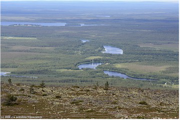 blick vom levi auf den fluss ounasjoki bei sirkka, SF