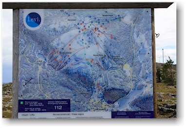 pistenplan des snow park am levi in sirkka, SF
