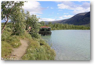 westliche anlegestelle auf dem ladtjojaure