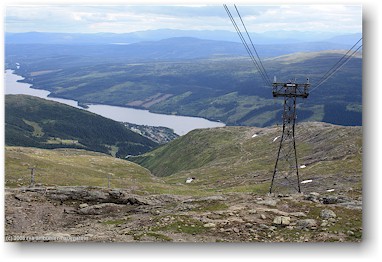blick von der bergstation der kabinbanan am reskutan bei re, S