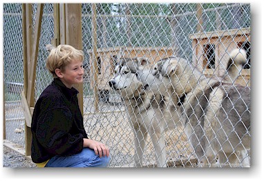 mathias mit zwei freunden auf der huskyfarm "huskygrd" bei hststern, S
