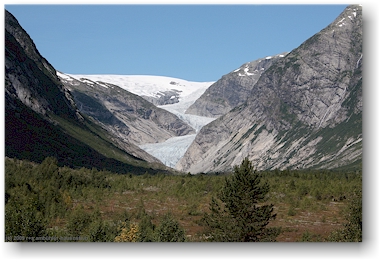 blick auf den nigardsbreen vom besucherzentrum bei breheimsenteret, N