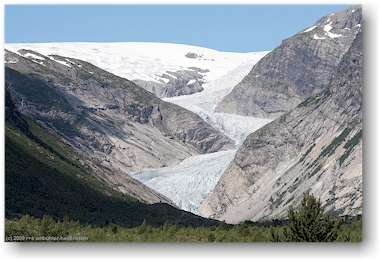 blick auf den nigardsbreen vom besucherzentrum bei breheimsenteret, N