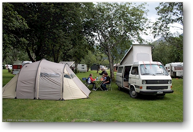 unser zelt und unser "jogi" auf dem campingplatz ndalsnes, N