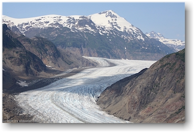 blick von der granduc mill road auf den salmon glacier bei steward, CAN