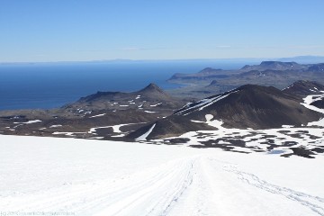 blick vom snaefellsjoekull richtung breidafjoerdur